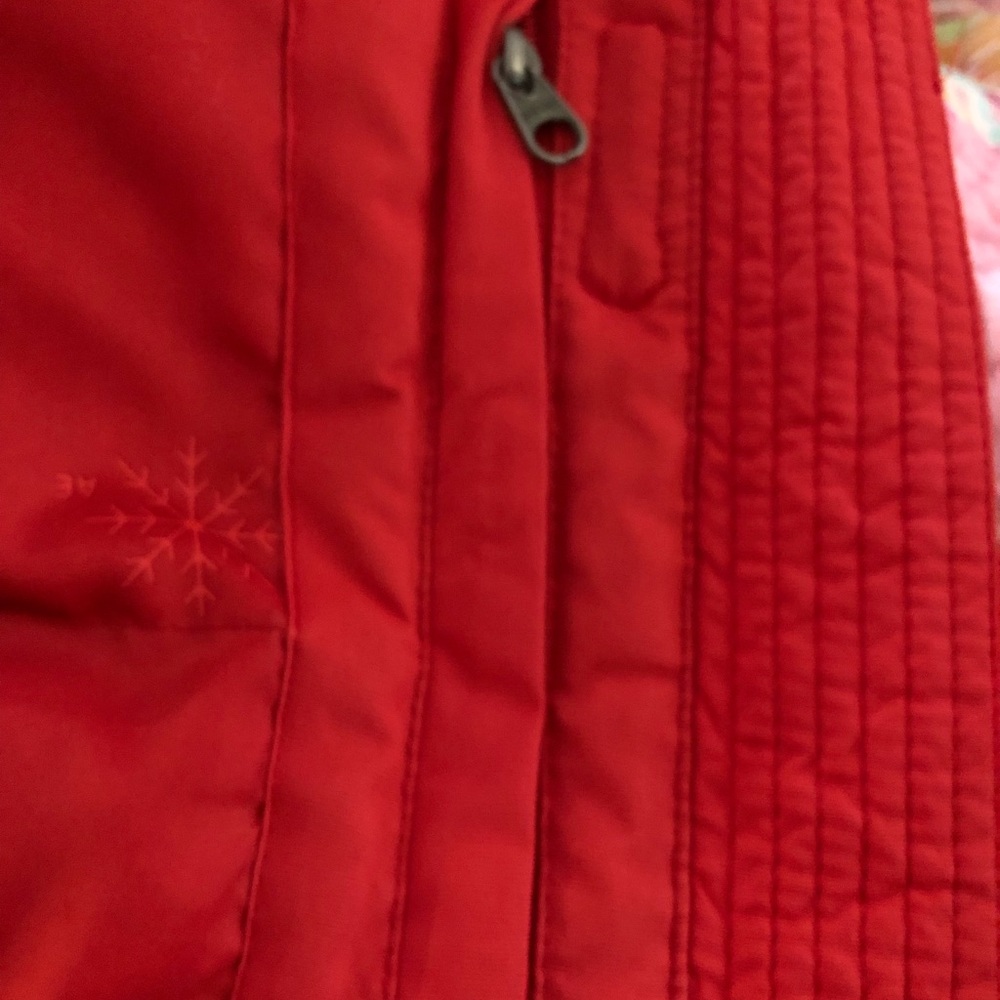 Womens American Eagle Shelter Series removable faux fur on hood sz S bright red - Picture 11 of 14